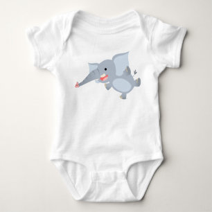 Drijvende Cartoon Elephant Baby Apparel Romper