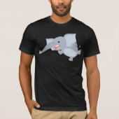 Drijvende Cartoon Elephant T-Shirt (Voorkant)