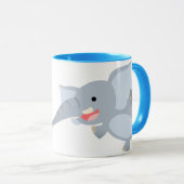 Drijvende Cartoon Mok olifant (Voorkant rechts)