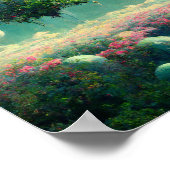 Drijvende Castle Fantasy Art Poster (Hoek)