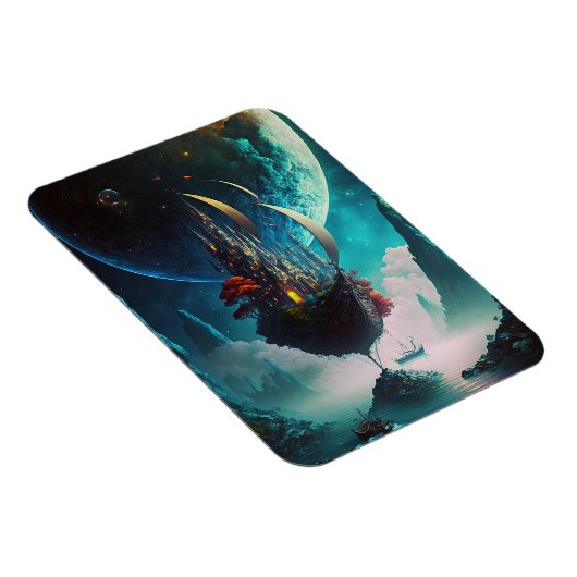 Drijvende Castle Ship Fantasy Art Magnet Magneet (Rechterzijde)