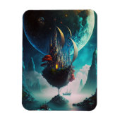 Drijvende Castle Ship Fantasy Art Magnet Magneet (Verticaal)