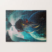 Drijvende Castle Ship Fantasy Art Puzzle Legpuzzel (Horizontaal)