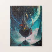 Drijvende Castle Ship Fantasy Art Puzzle Legpuzzel (Verticaal)