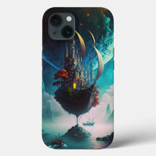 Drijvende Castle Ship Fantasy Hoesje-Mate iPhone C Case-Mate iPhone Case
