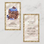 Drijvende chocolade Blauwbessenbakkerij Visitekaartje (Voorkant / Achterkant)