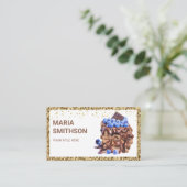 Drijvende chocolade-kake plakkergebak visitekaartje (Staand voorkant)