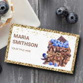 Drijvende chocolade-kake plakkergebak visitekaartje
