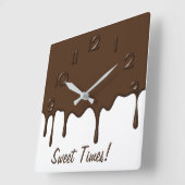 Drijvende chocolade - wandklok (Hoek)