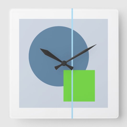 Drijvende Cirkel 4 Vierkante Klok (Voorkant)