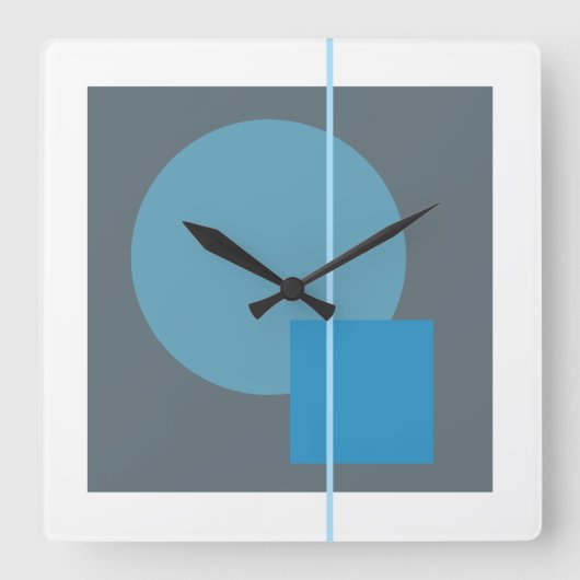 Drijvende Cirkel 4 Vierkante Klok (Voorkant)