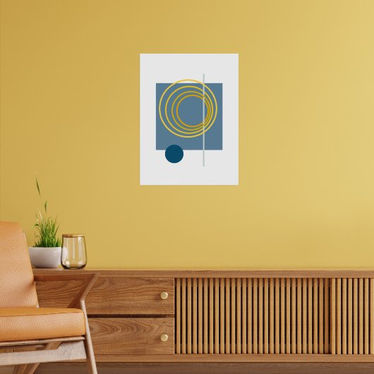 Drijvende Cirkel 5 Abstracte Kunst Poster (Woonkamer 2)