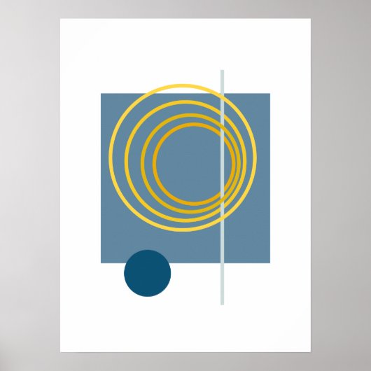 Drijvende Cirkel 5 Abstracte Kunst Poster (Voorkant)