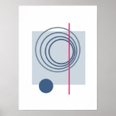 Drijvende Cirkel 5 Abstracte Kunst Poster (Voorkant)