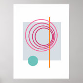 Drijvende Cirkel 5 Abstracte Kunst Poster (Voorkant)