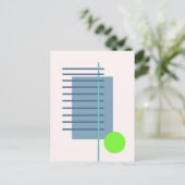 Drijvende Cirkel 7 Geometrisch Abstract Ontwerp Briefkaart (Staand voorkant)