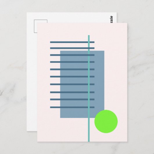 Drijvende Cirkel 7 Geometrisch Abstract Ontwerp Briefkaart (Voorkant / Achterkant)