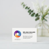 Drijvende cirkelbaan Logo Visitekaartje (Staand voorkant)