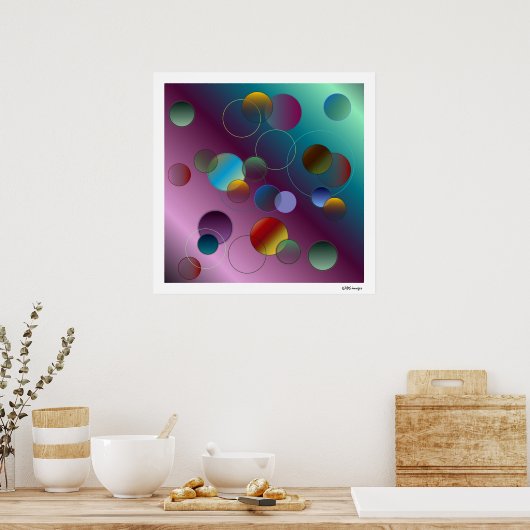 Drijvende cirkels poster (Keuken)