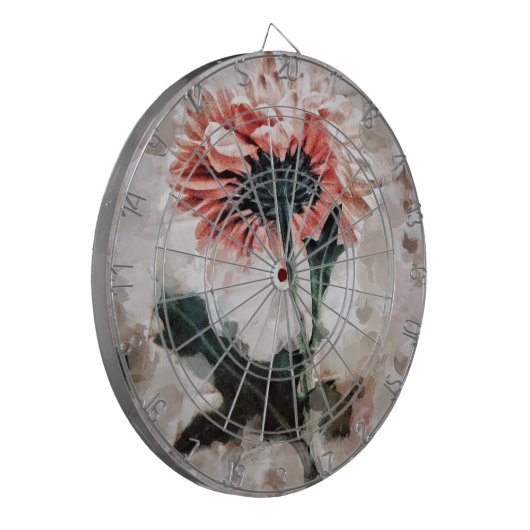 Drijvende Dahlia Dreamy Dart Board Dartbord (Voorkant Links)