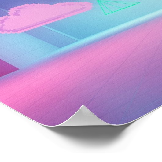 drijvende dampgolf buste poster (Hoek)