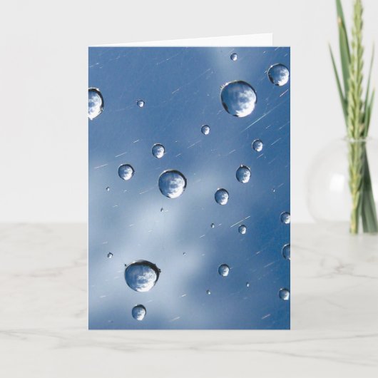 Drijvende dauwdruppels houden wolken poëzie kaart (Voorkant)