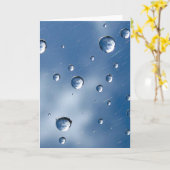 Drijvende dauwdruppels houden wolken poëzie kaart (Gele Bloem)