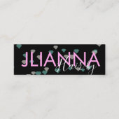 Drijvende Diamond Makeup Salon Nails Eyelashes Mini Visitekaartje (Voorkant)