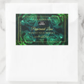 Drijvende donkergroene Blauwgroen Rozen - Etiket L (Tas)