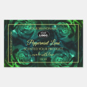 Drijvende donkergroene Blauwgroen Rozen - Etiket L (Voorkant)