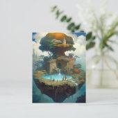 Drijvende eilanden Surreal Fantasy Art Briefkaart (Staand voorkant)