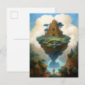 Drijvende eilanden Surreëel landschap Fantastische Briefkaart (Voorkant / Achterkant)