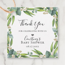 Drijvende Eucalyptus Foliage met adem Bedankjes Labels