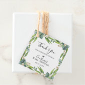 Drijvende Eucalyptus Foliage met adem Bedankjes Labels (In situ)