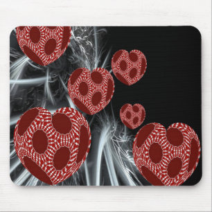 Drijvende Fantasy Fractal Art Hearts Mousepad Muismat
