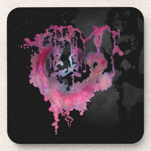 Drijvende Fantasy World en Moon Onderzetter (Voorkant)