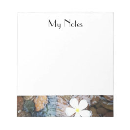 Drijvende frangipani notitieblok