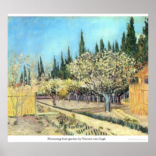 Drijvende fruittuin van Vincent van Gogh Poster (Voorkant)