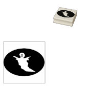 Drijvende geest 2-silhouette kunstzegel rubberstempel (Gestempeld)