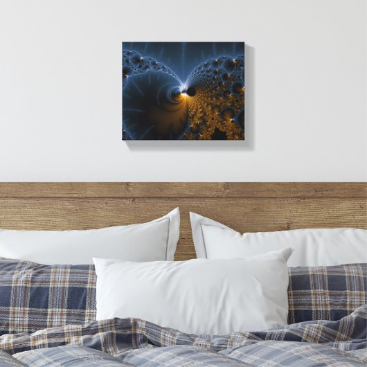 Drijvende gelei - fractale kunst canvas afdruk (Insitu (Slaapkamer))