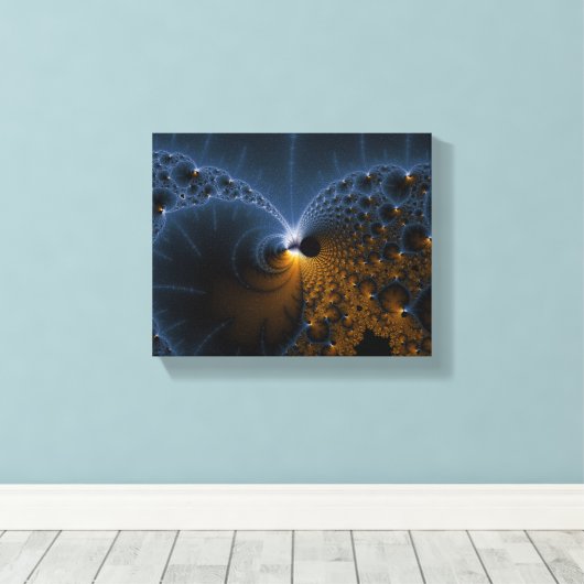 Drijvende gelei - fractale kunst canvas afdruk (Insitu (Houten vloer))