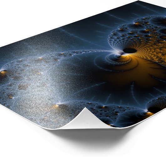 Drijvende gelei - fractale kunst foto afdruk (Hoek)