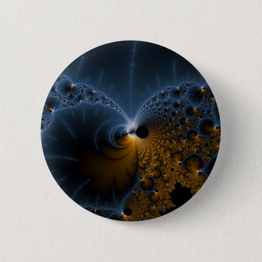 Drijvende gelei - fractale kunst ronde button 5,7 cm (Voorkant)