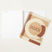 Drijvende geometrische vormen terracotta planner (Display)