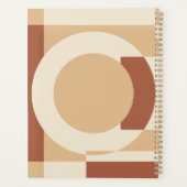 Drijvende geometrische vormen terracotta planner (Achterkant)