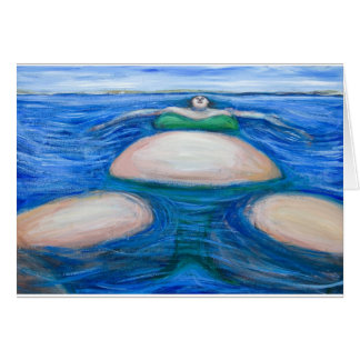 Drijvende Giant Fat Woman in haar favoriete Green