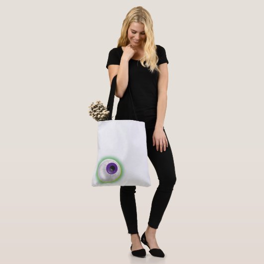 Drijvende glanzende Eyeball Eye Halloween Bag Tote Bag (Op model)