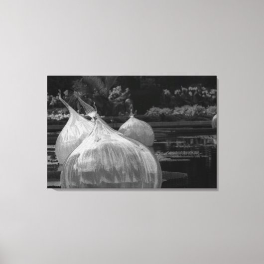 Drijvende glazen bollen canvas afdruk (Voorkant)