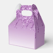 Drijvende Glitter Sweet 16 Paarse Trendy Party Div Bedankdoosjes (Achterkant)