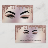 Drijvende Gold Makeup kunstenaar Wink Eye Lashes Visitekaartje (Voorkant / Achterkant)